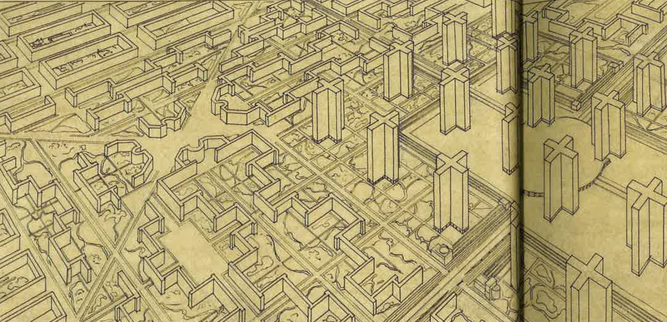 "Den samtida staden" var Corbusiers plan för Paris och andra befolkningscentra.