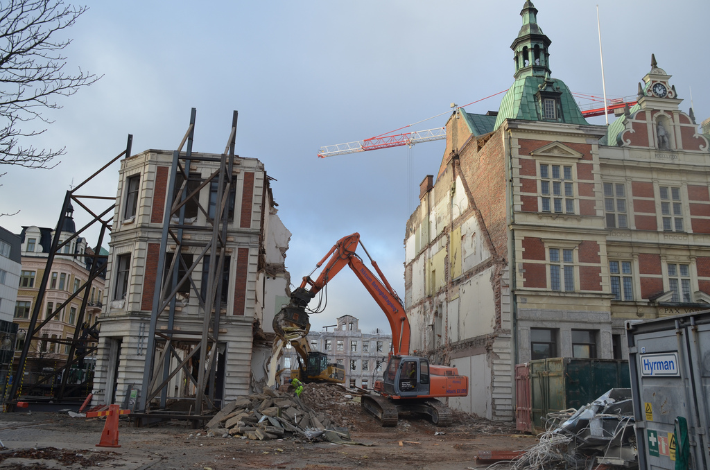 Kristianstads rådhuskvarter förstördes år 2013.
