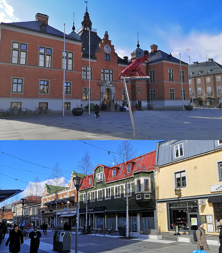 Rådhustorget i Umeå är Sveriges nittionionde vackraste torg.