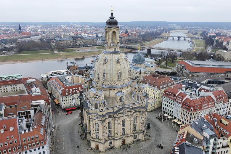  Frauenkirche i Dresden.