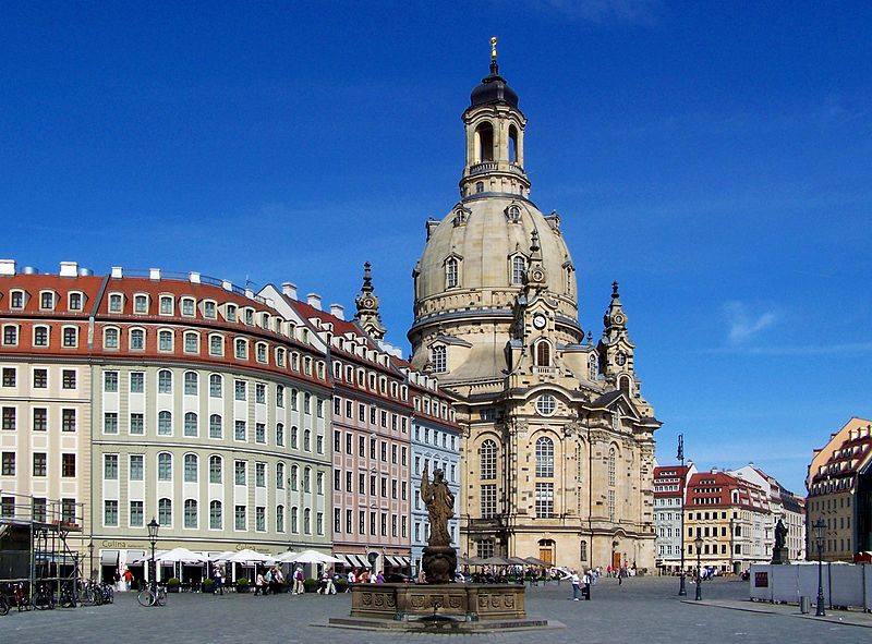 Den återuppbyggda Frauenkirche i Dresden stod färdig 2005.