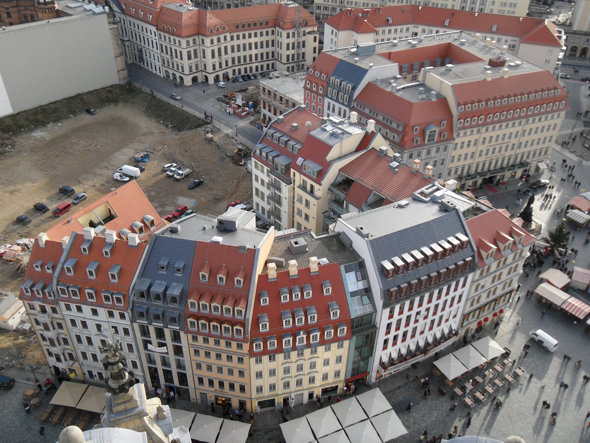 Pågående nybyggnation i Dresden.