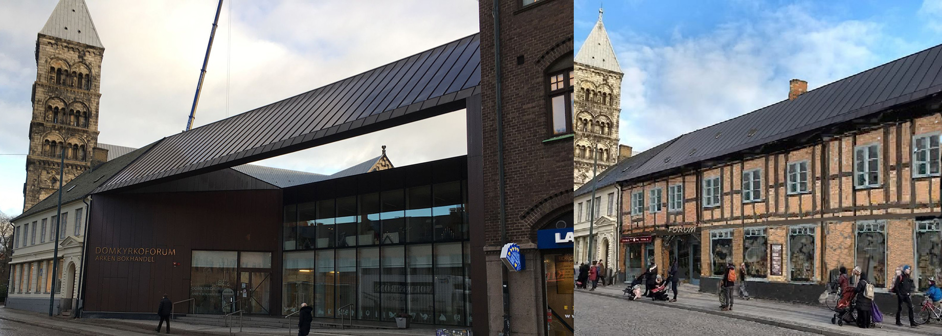 Den klassiske arkitekten Bengt Hellborg har börjat skissa på ett förslag på hur Domkyrkoforums fula fasader kan byggas om och gömmas bakom arkitektur som harmoniserar med Lunds historiska stadskärna.